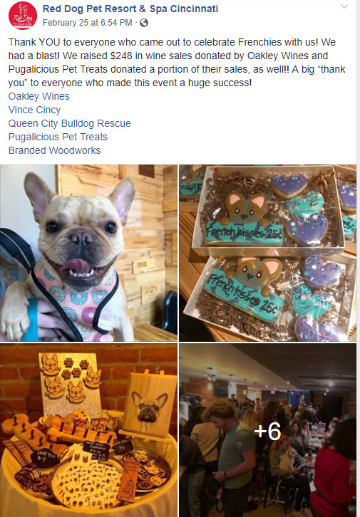 Vince Cincy and Red Dog Pet Resort For the Love of Frenchies event at Oakley Wines